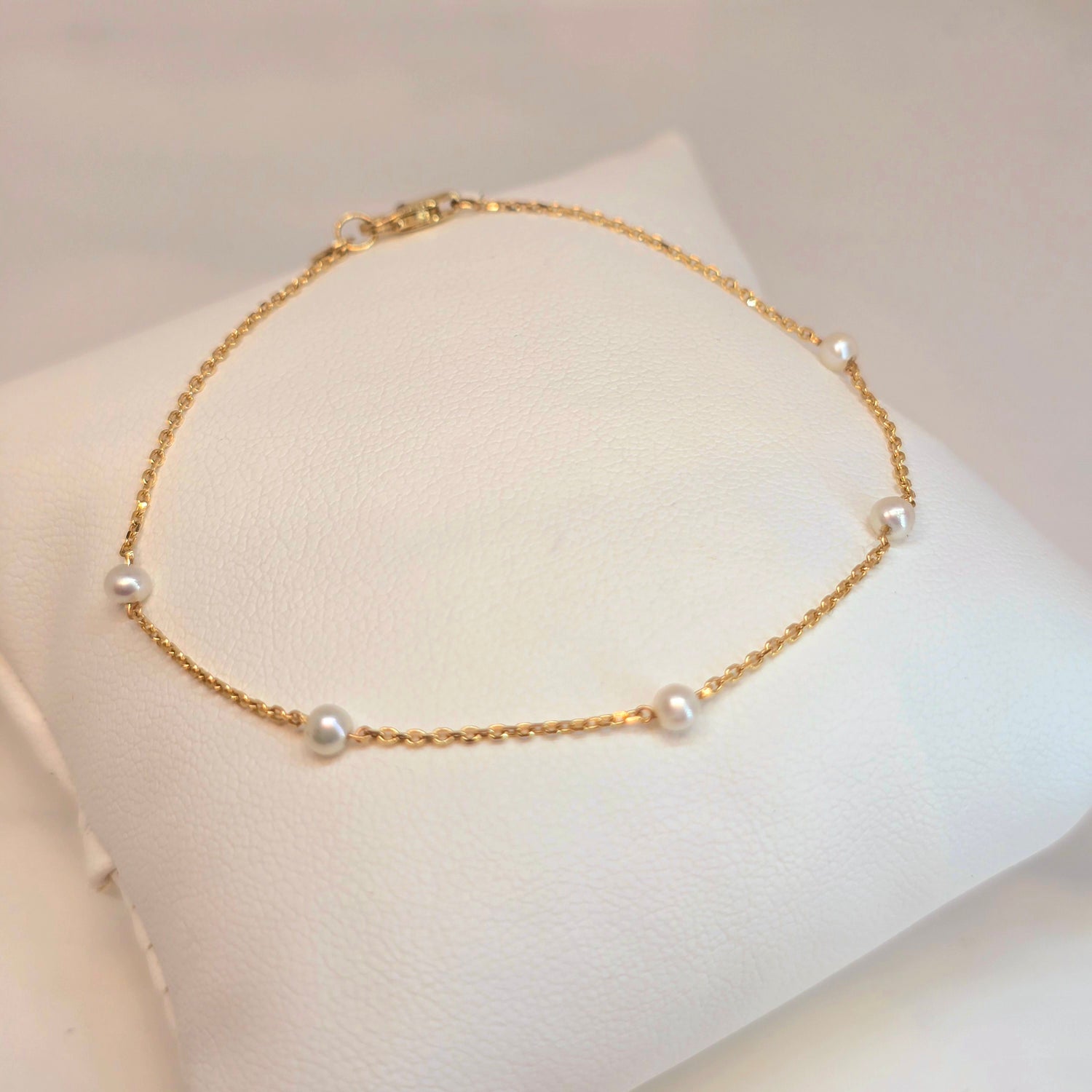 14k Pulsera con perlitas