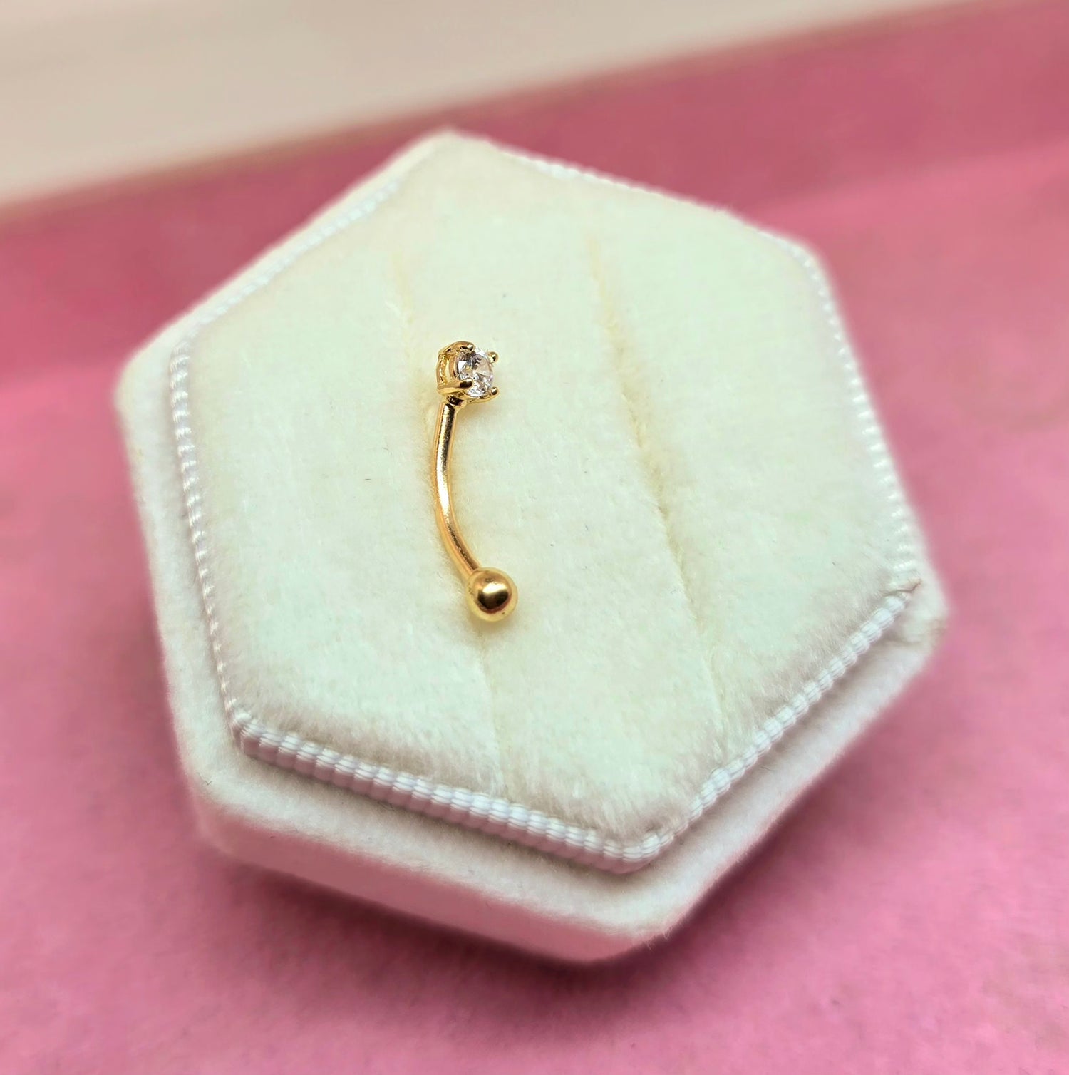 14k Rook Circón piercing