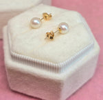 Perla natural en oro 14k 6mm