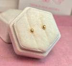 14k Arito media Luna 3.5mm troquelada