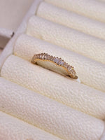 10K Anillo Baguette con circones