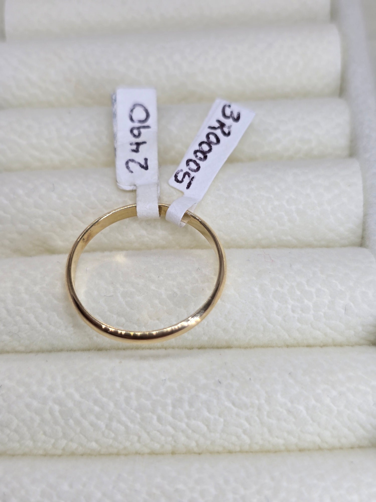 10K Anillo Banda lisa delgada