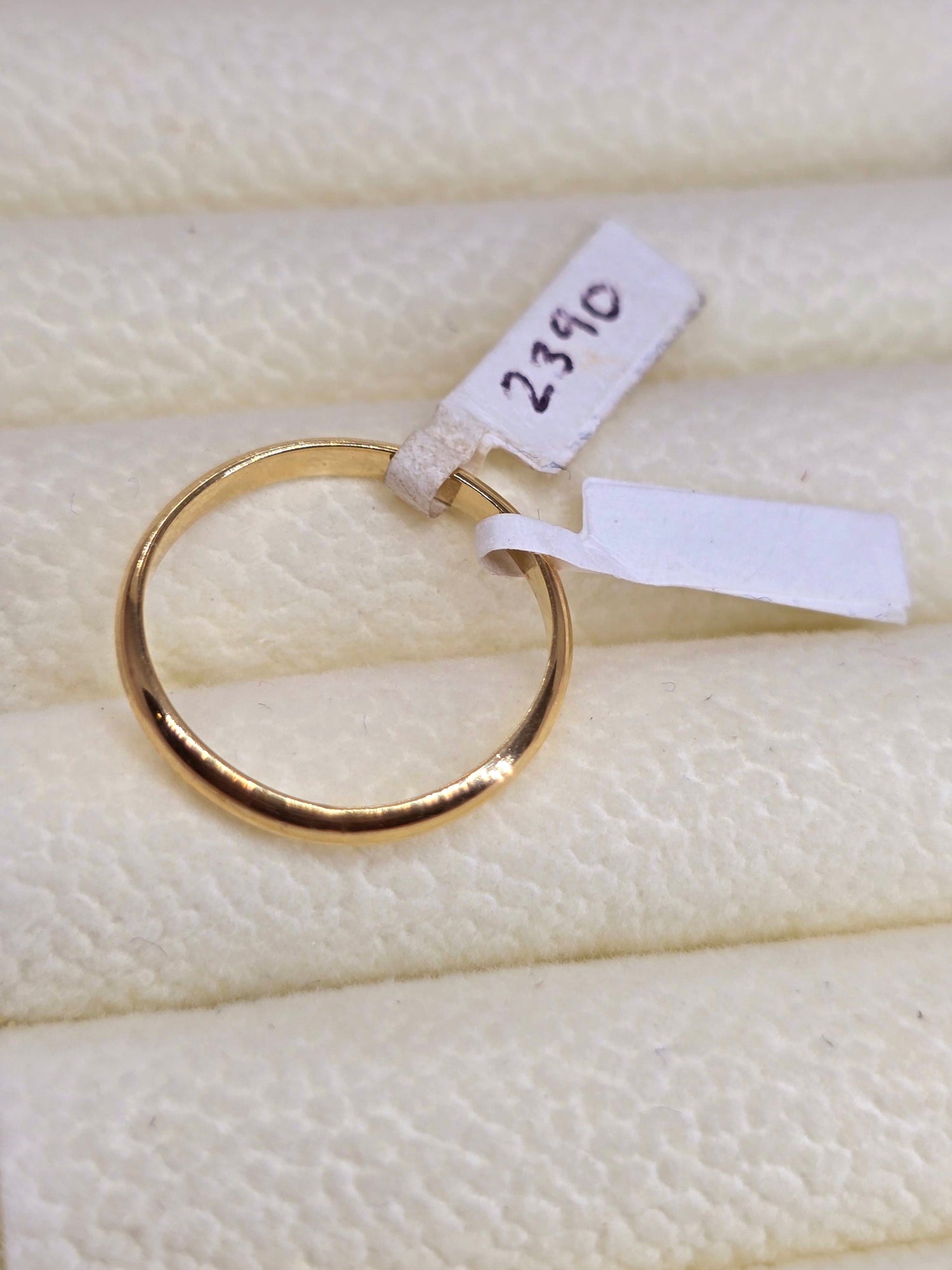 10K Anillo Banda lisa pequeño