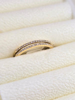 14k Anillo Diamante doblelin