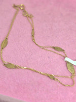 10K Tobillera Doble cadena