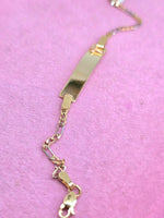 14K Pulsera con diseño de cruz