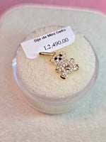 14K Dije de Osito con circones