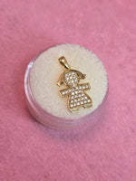 10K Dije de Niña con circones