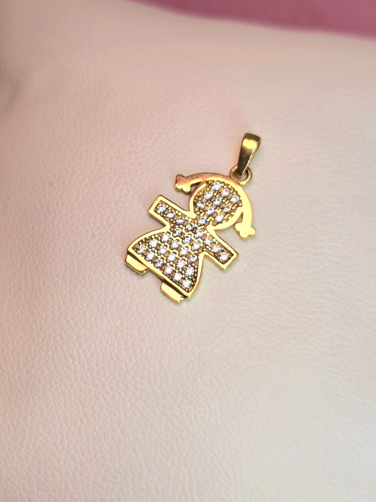 10K Dije de Niña con circones