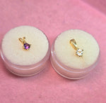 14K Dije de Piedra Nat morada