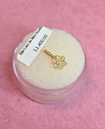 14K Dije Liso de Mini huella