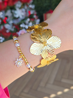 Pulsera Flor Grande Brass