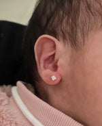 14k Circon Cuadrado 3mm transparente