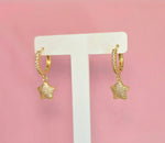 Brass hoops Annie star