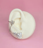 Brass earcuff Patricia Flor con guindante platedo