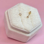 14k Arito Clasico circón 3mm transparente