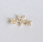 Arito triple flor de circones