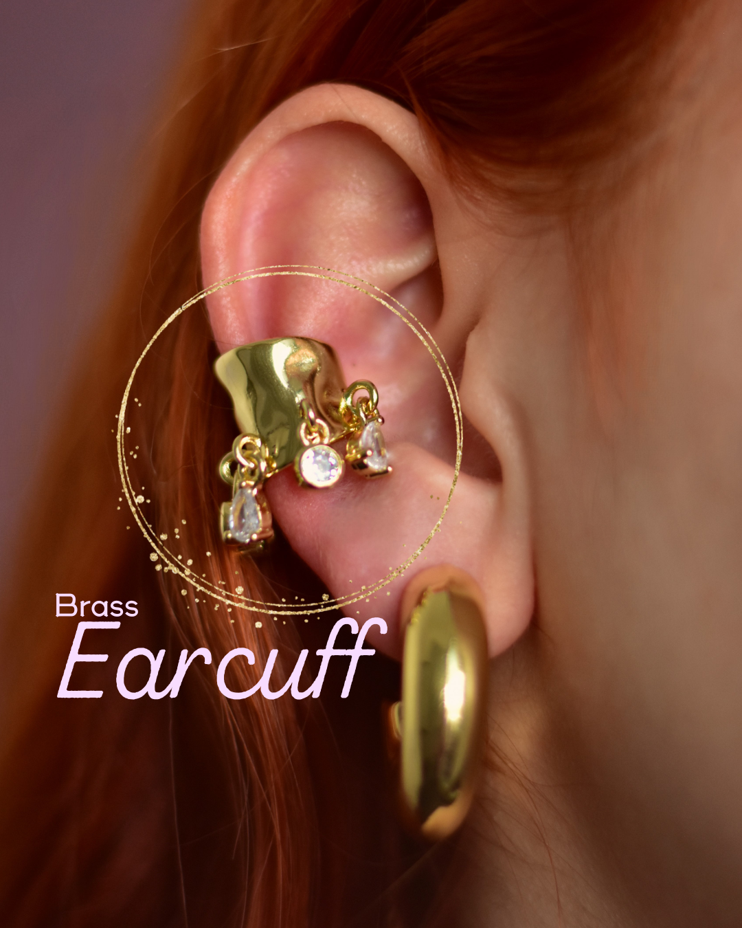 Brass earcuff Constanza