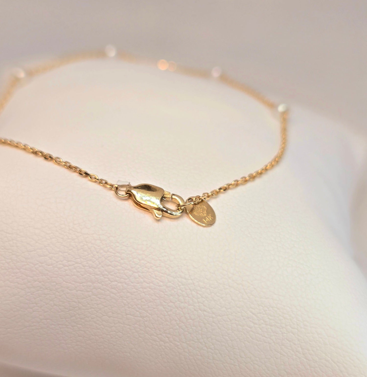 14k Pulsera con perlitas