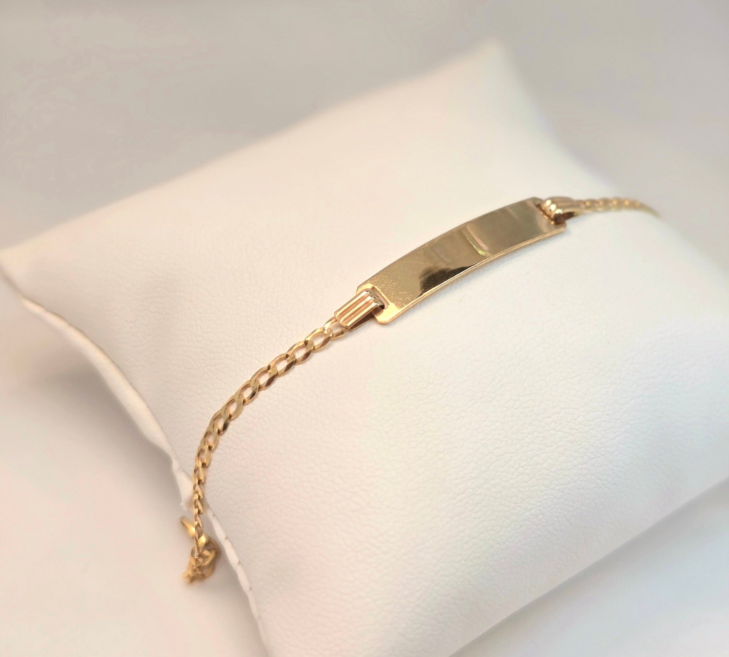 14k Pulsera niñ@ y plaquita