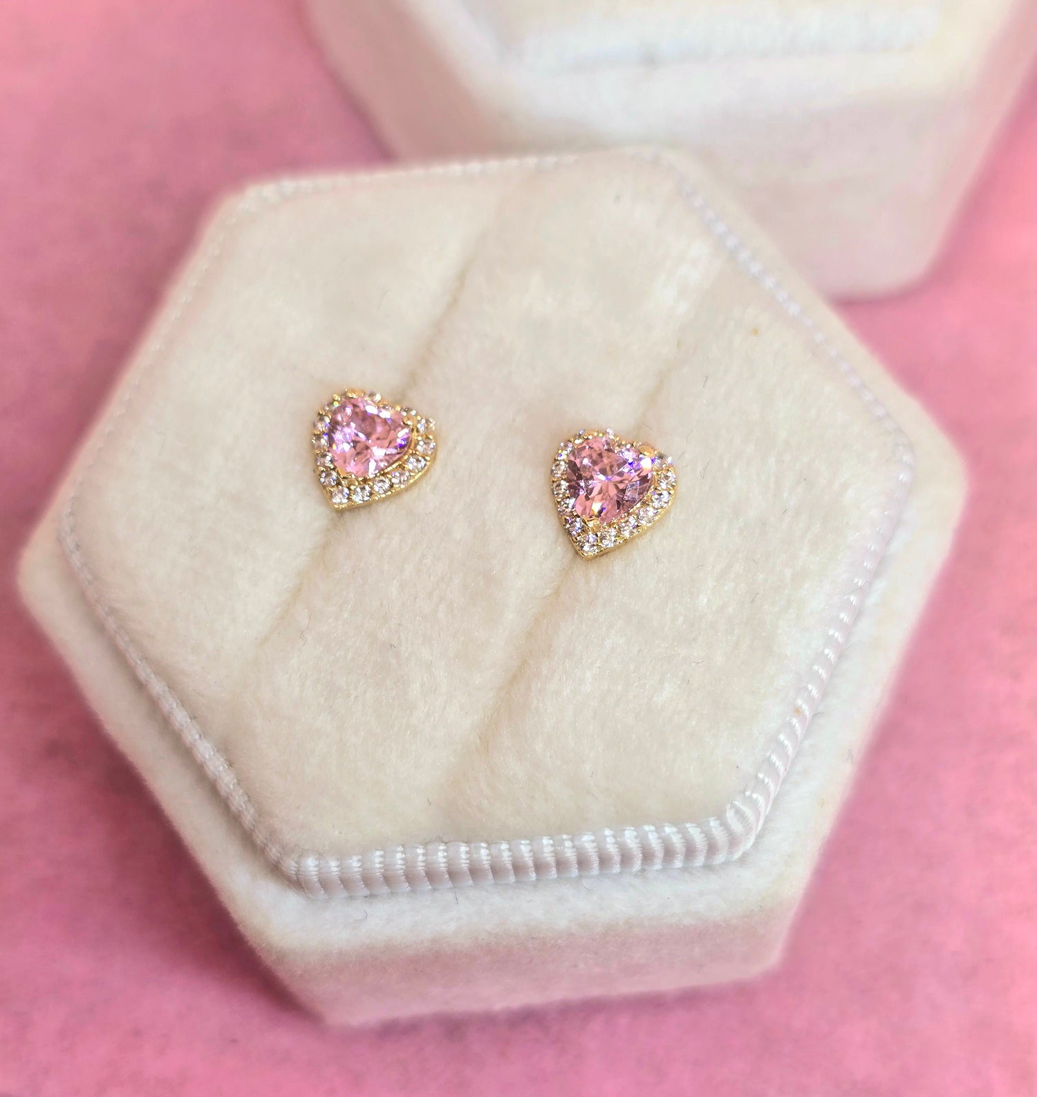 14K Corazon Princesa pink