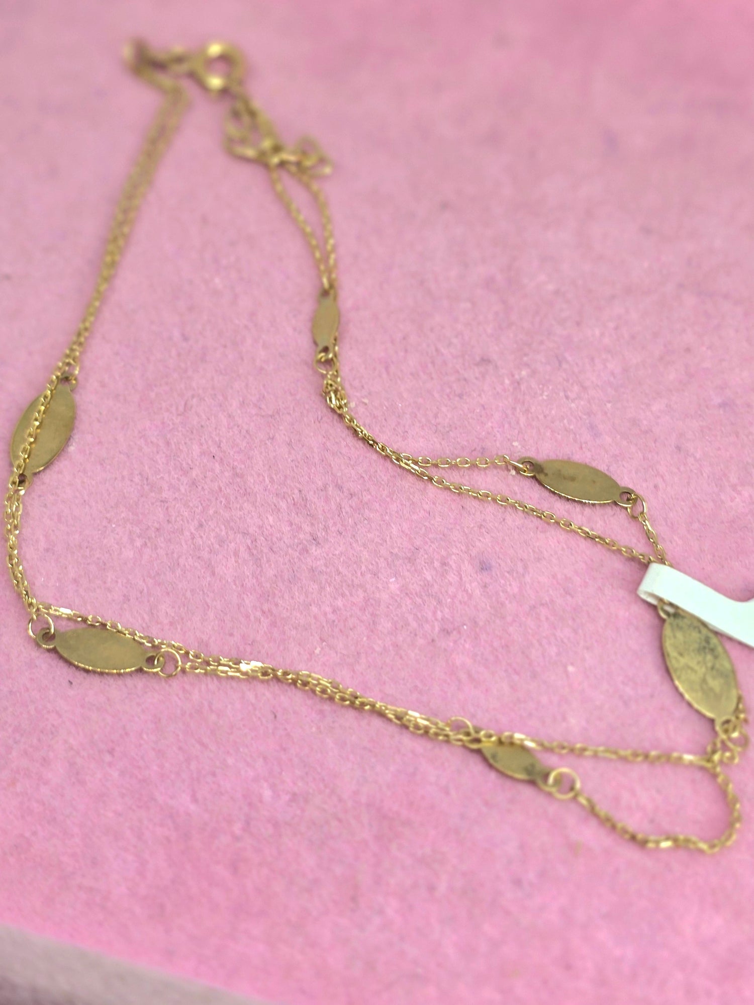 10K Tobillera Doble cadena