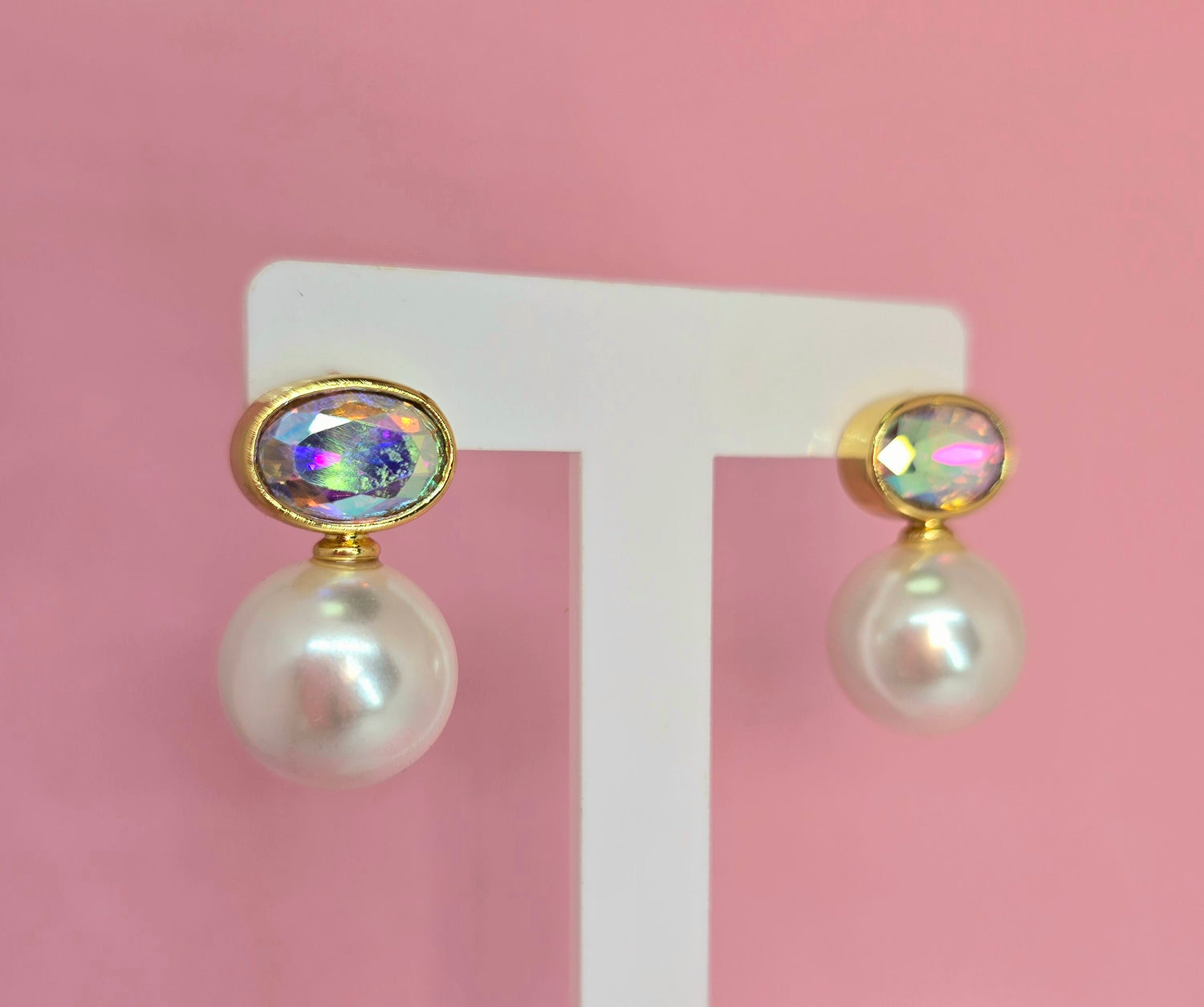 Brass studs cristal tornasol