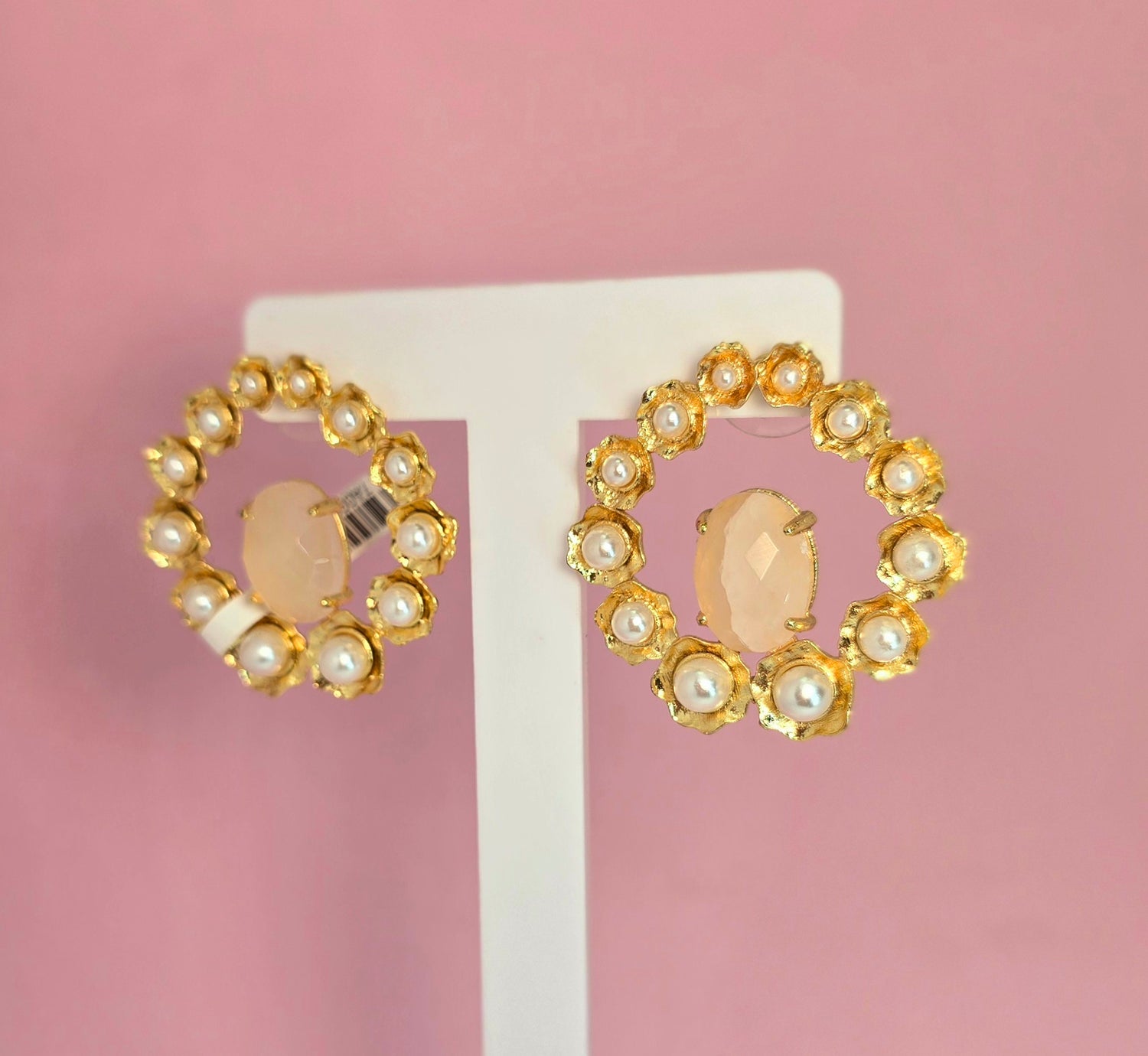 Brass studs QUARZO natural