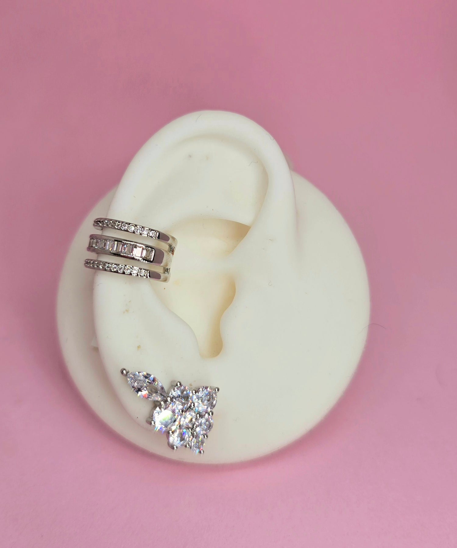 Brass earcuff Serena plateado