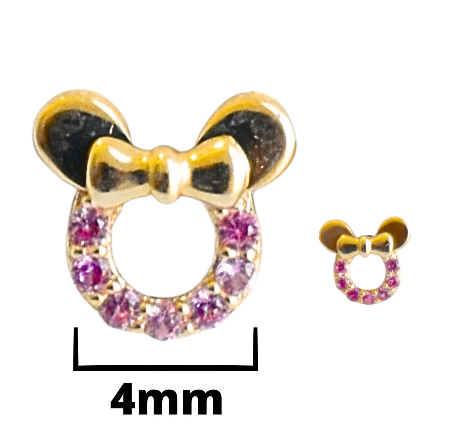 14K MICKEY halo de circones