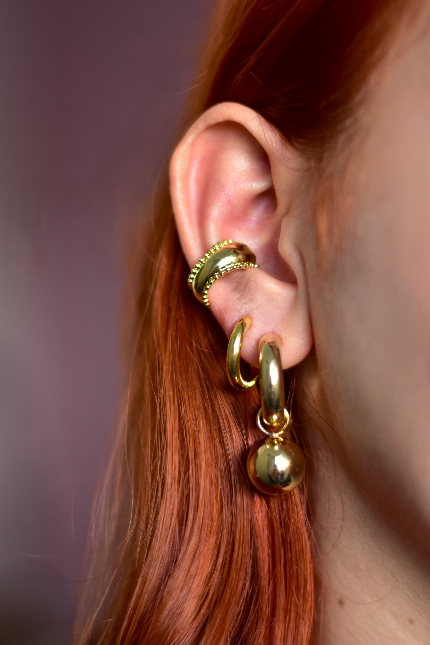 Brass earcuff  Magnolia